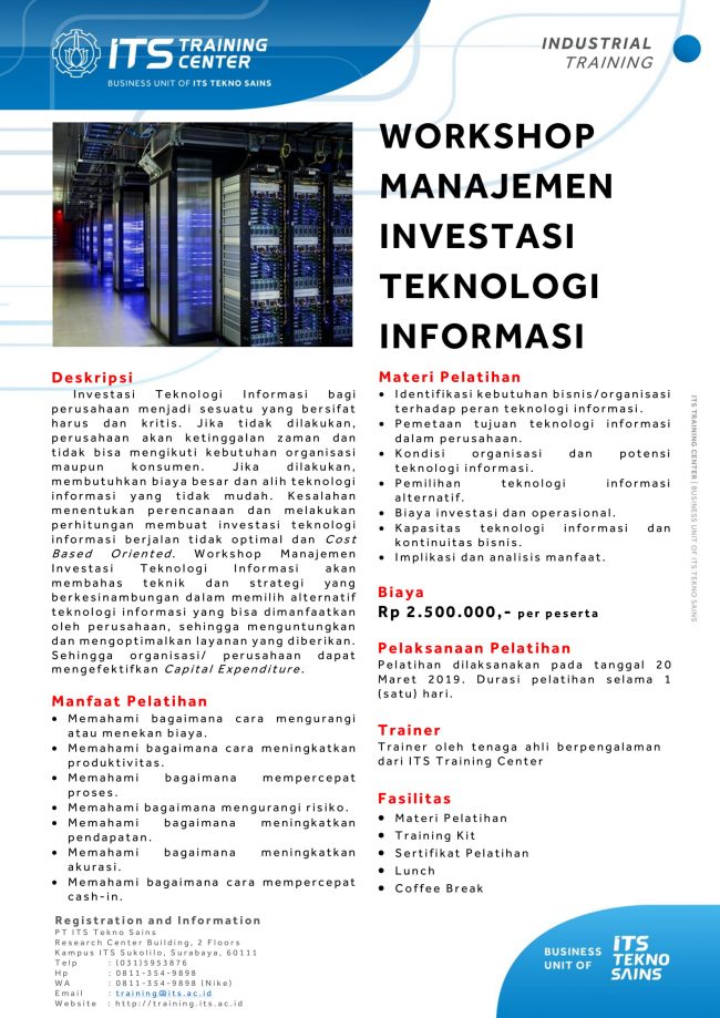 Workshop Manajemen Investasi Teknologi Informasi