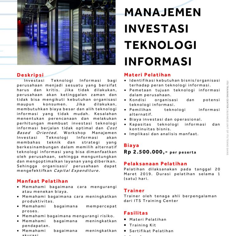Workshop Manajemen Investasi Teknologi Informasi